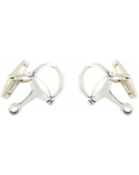 Sterling Silver Horse Bit Cufflinks