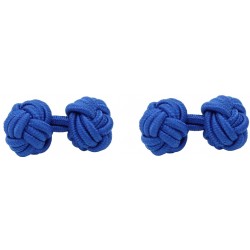 Cobalt Blue Silk Knot Cufflinks