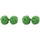 Grass Green Silk Knot Cufflinks