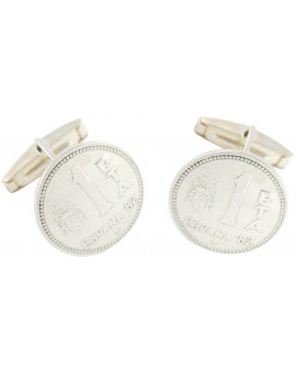 Gemelos Peseta Plata 925