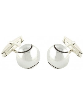 Sterling Silver Tennis Ball Cufflinks 
