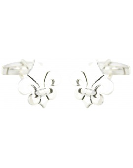 Sterling Silver Fleur De Lys Cufflinks