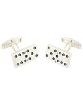 Sterling Silver Domino Cufflinks 