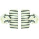 Grey, White and Cream Silk Barrel Knot Cufflinks 