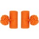 Orange Silk Barrel Knot Cufflinks