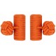 Dark Orange Silk Barrel Knot Cufflinks