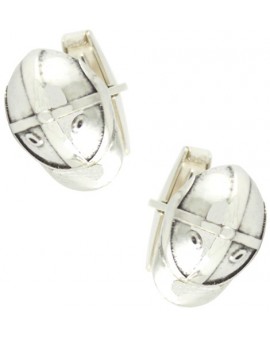 Sterling Silver Jockey Helmet Cufflinks 