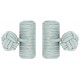 Light Grey Silk Barrel Knot Cufflinks