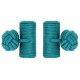 Bottle Green Silk Barrel Knot Cufflinks 