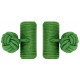 Grass Green Silk Barrel Knot Cufflinks 