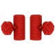 Deep Red Silk Barrel Knot Cufflinks