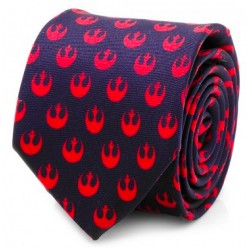 Corbata Fina Star Wars Alianza Rebelde Roja y Azul