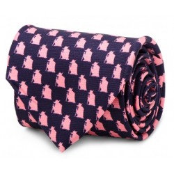 Yoda Navy and Pink Tie