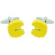 3D Yellow Pac-Man Cufflinks