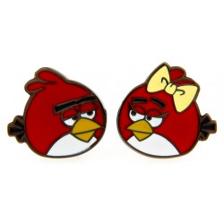 3D Red and Yellow Pac-Man Cufflinks