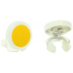 Sterling Silver Yellow Button Covers 