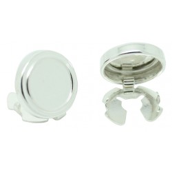 Sterling Silver Round Button Covers 