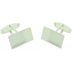 Sterling Silver Rectangle Cufflinks for man