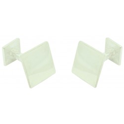 Sterling Silver Double Fine Square Cufflinks 