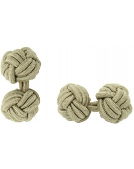 Ochre Silk Knot Cufflinks 