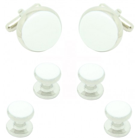 White Tuxedo Buttons and accessories for men 