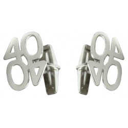 Sterling Silver 40th Anniversary Cufflinks 