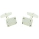 Sterling Silver Rectagle with Screws Cufflinks