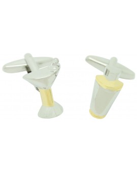 Cocktail and Cocktail Shaker Cufflinks 