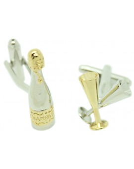 Champagne Bottle and Glasses