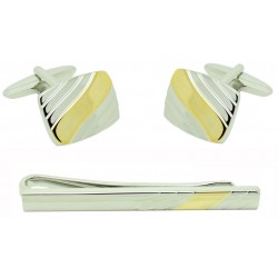 Wholesale Curve Lines Cufflinks and Tie Bar