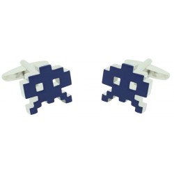Wholesale Blue Space Invaders Cufflinks