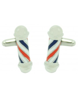 Classic Barber Shop Pole Cufflinks 
