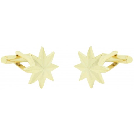 Wholesale Eight-Point Golden Star Cufflinks
