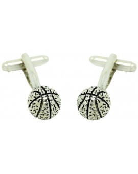 Silver Basketball Cufflinks 