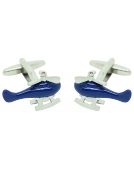 Blue Helicopter Cufflinks 