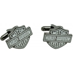 Black and White Harley Davidson Logo Cufflinks 