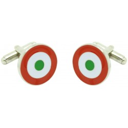 Red, White and Green RAF Cufflinks