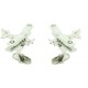 3D Silver Light Aircraft Cufflinks