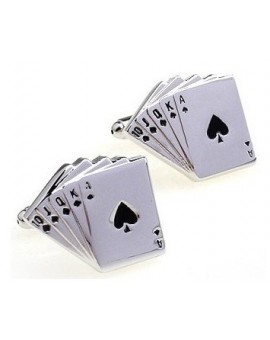 Royal Flush Poker Hand Cufflinks
