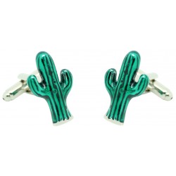 Green Cactus Cufflinks