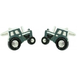 Military green tractor cufflinks agricole