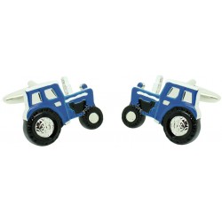 Gemelos tractor azul agricola