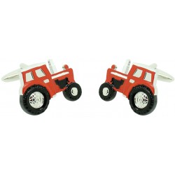 Military red tractor agricultural cufflinks
