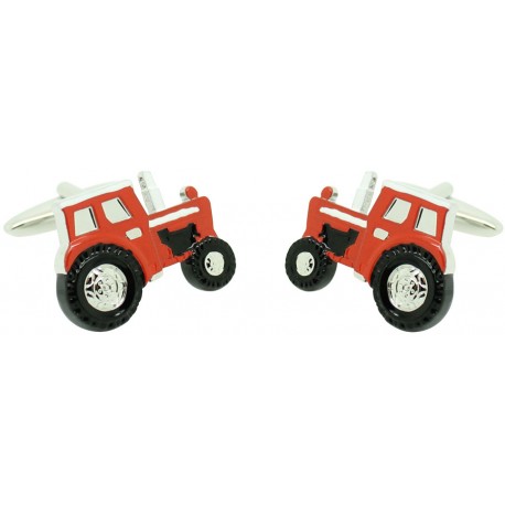 Military red tractor agricultural cufflinks