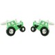 Gemelos tractor verde agricola