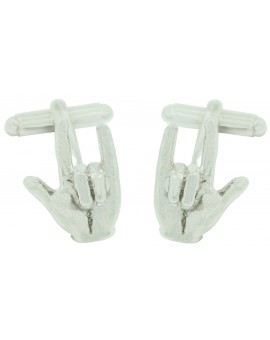 Rock Hand Sign Cufflinks 
