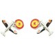 cufflinks airplane with roundel flag of Spain in foot