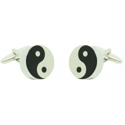 Yin Yang Symbol 3D Cufflinks