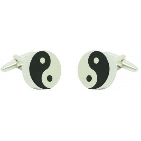 Yin Yang Symbol 3D Cufflinks