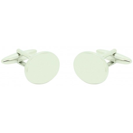 oval 17 cufflinks with volume to engraving II
